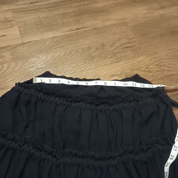 SeeByChloe Black Tiered Ruffle Mini Skirt A36 - Picture 9 of 9